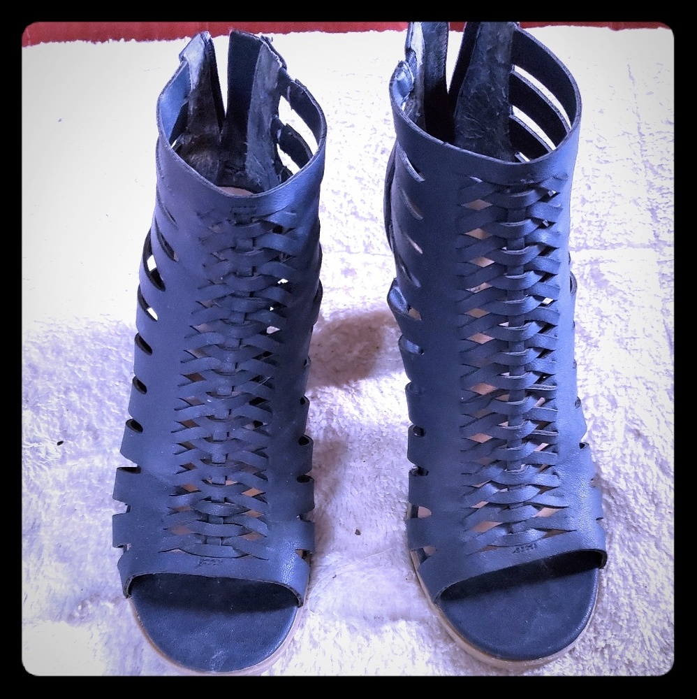 Navy Blue Bootie